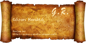 Gózon Renátó névjegykártya
