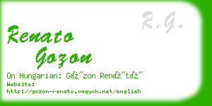 renato gozon business card